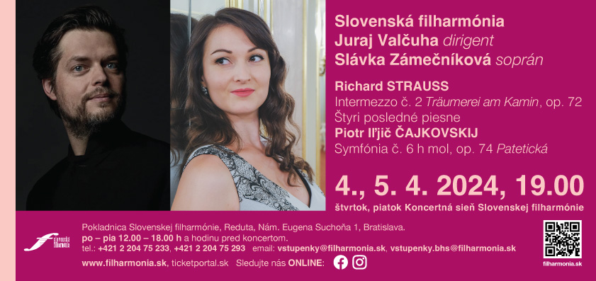 Juraj Valčuha a Slávka Zámečníková v Slovenskej filharmónii